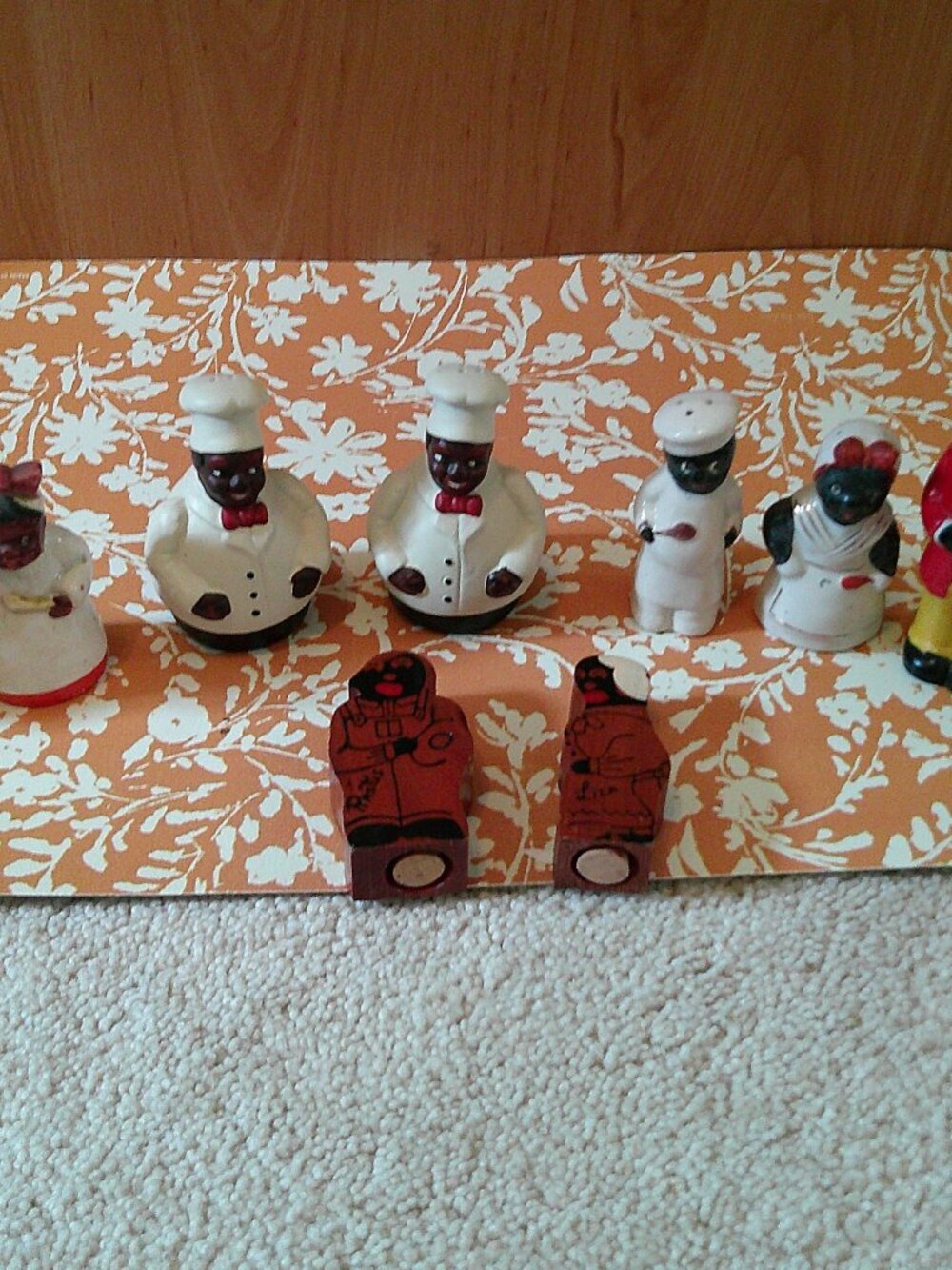 5 sets-Vintage Aunt Jemima Black Americana Salt & Pepper Shakers